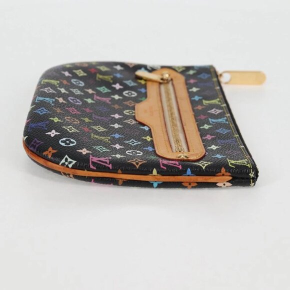 LOUIS VUITTON Monogram Multicolor Pochette GM Pouch Black M60027 LV Auth 127036V - Picture 9 of 15